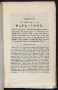 Digitized Page of Paul Cuffe's Narrative