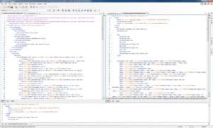 A sample of HTML and XML code